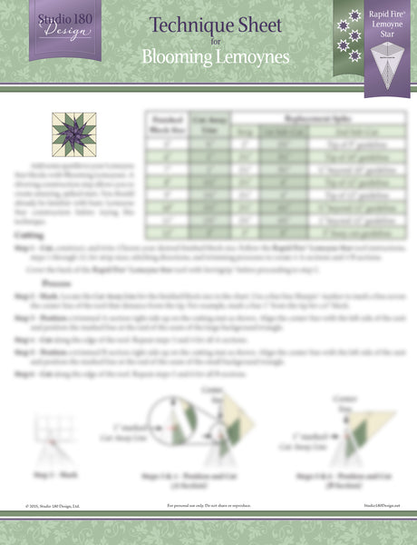 Blooming Lemoyne Technique Sheet