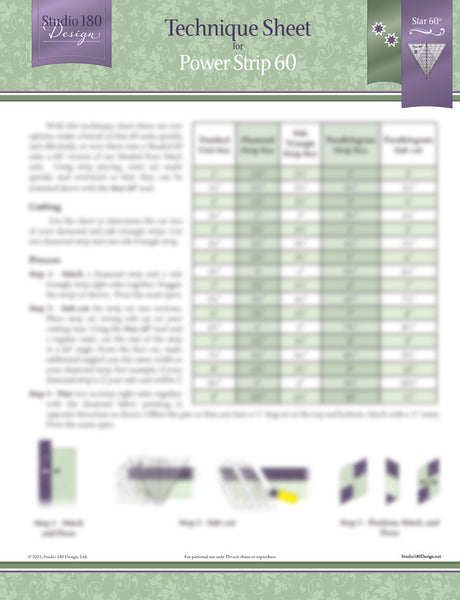 Power Strip 60 Technique Sheet