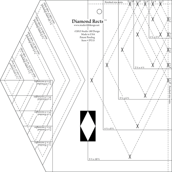 6x6 Course Diamond R Pattern Diamond Rects - Deb Tucker's Studio 180 Design