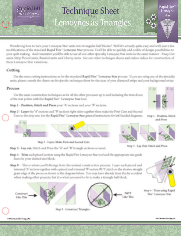 Lemoynes as Triangles Technique Sheet