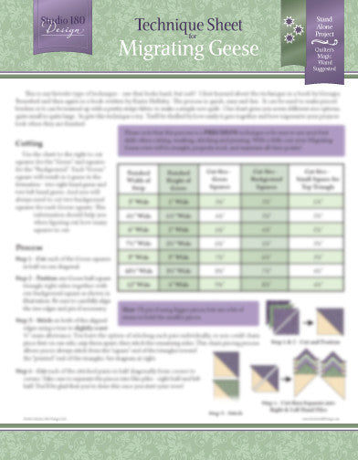 Migrating Geese Technique Sheet