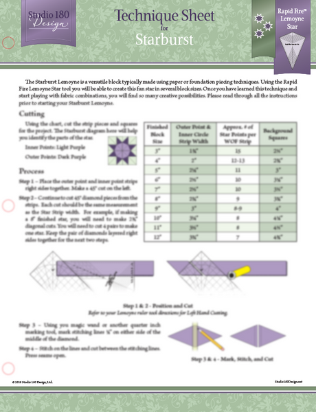 Starburst Lemoyne Technique Sheet